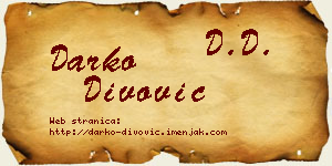 Darko Divović vizit kartica